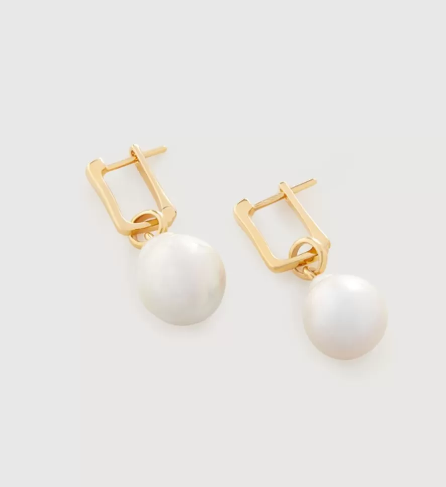 Monica Vinader Drop Earrings | Alta Capture Pearl Huggie Earrings