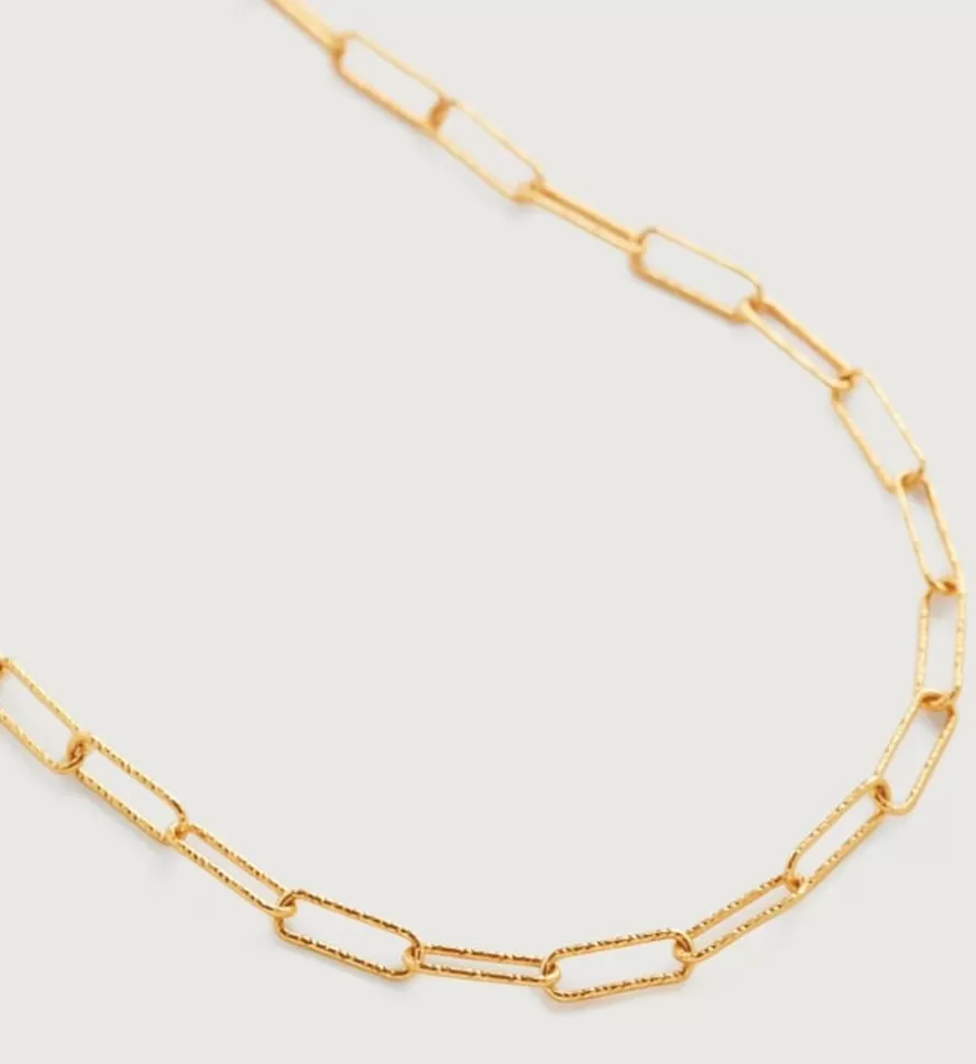 Monica Vinader Chain Necklaces | Alta Textured Chain Necklace Adjustable 46Cm/18'