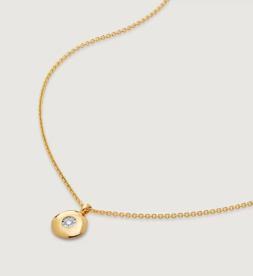 Monica Vinader Pendant Necklaces | April Birthstone Necklace Adjustable 41-46Cm/16-18'