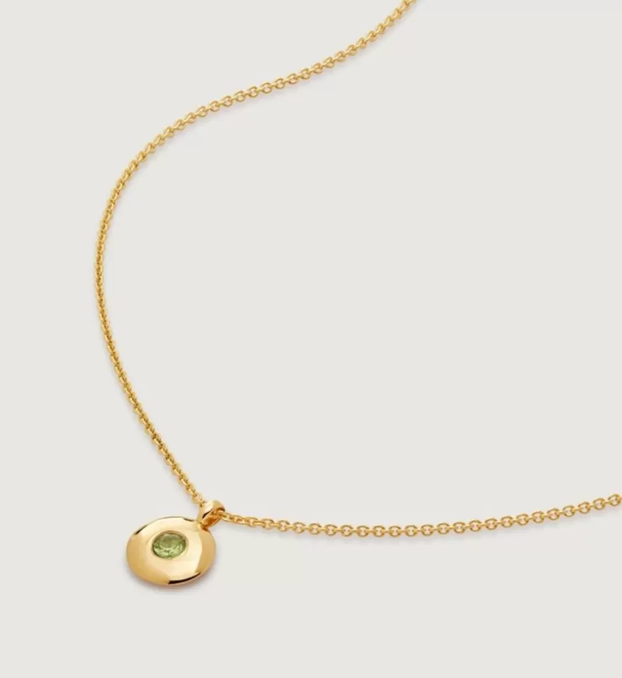 Monica Vinader Birthstone Necklaces | August Birthstone Necklace Adjustable 41-46Cm/16-18'