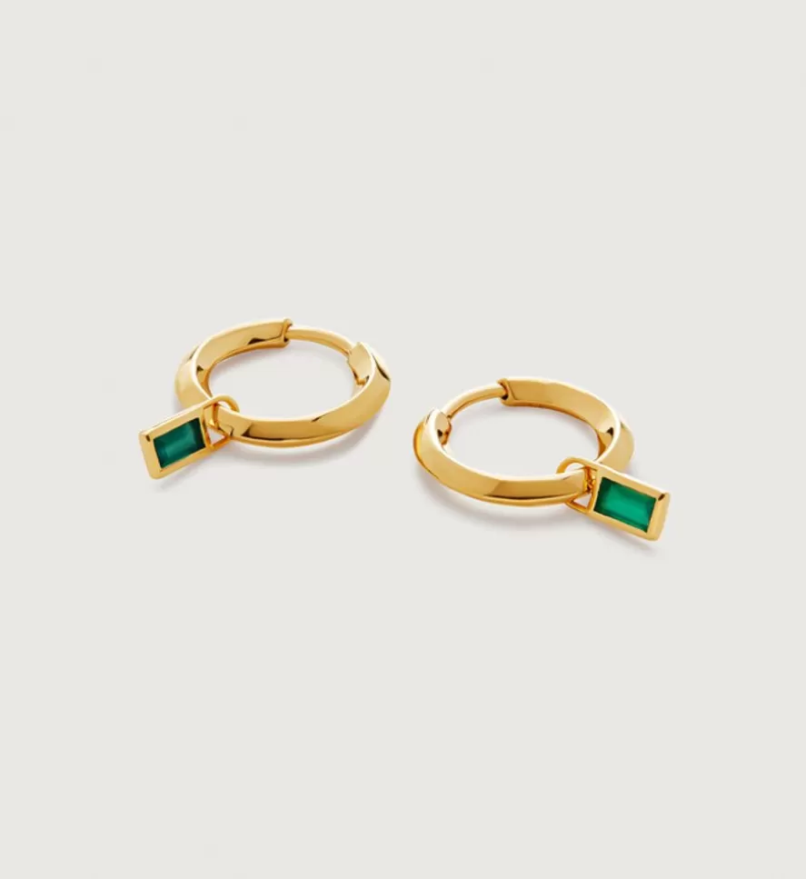 Monica Vinader Hoops | Baguette Ear Charm Power Huggie Earrings