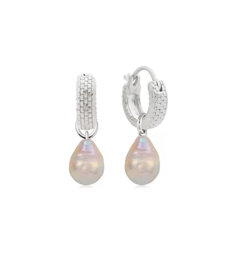 Monica Vinader Huggies | Baroque Pearl Heirloom Huggie Earrings