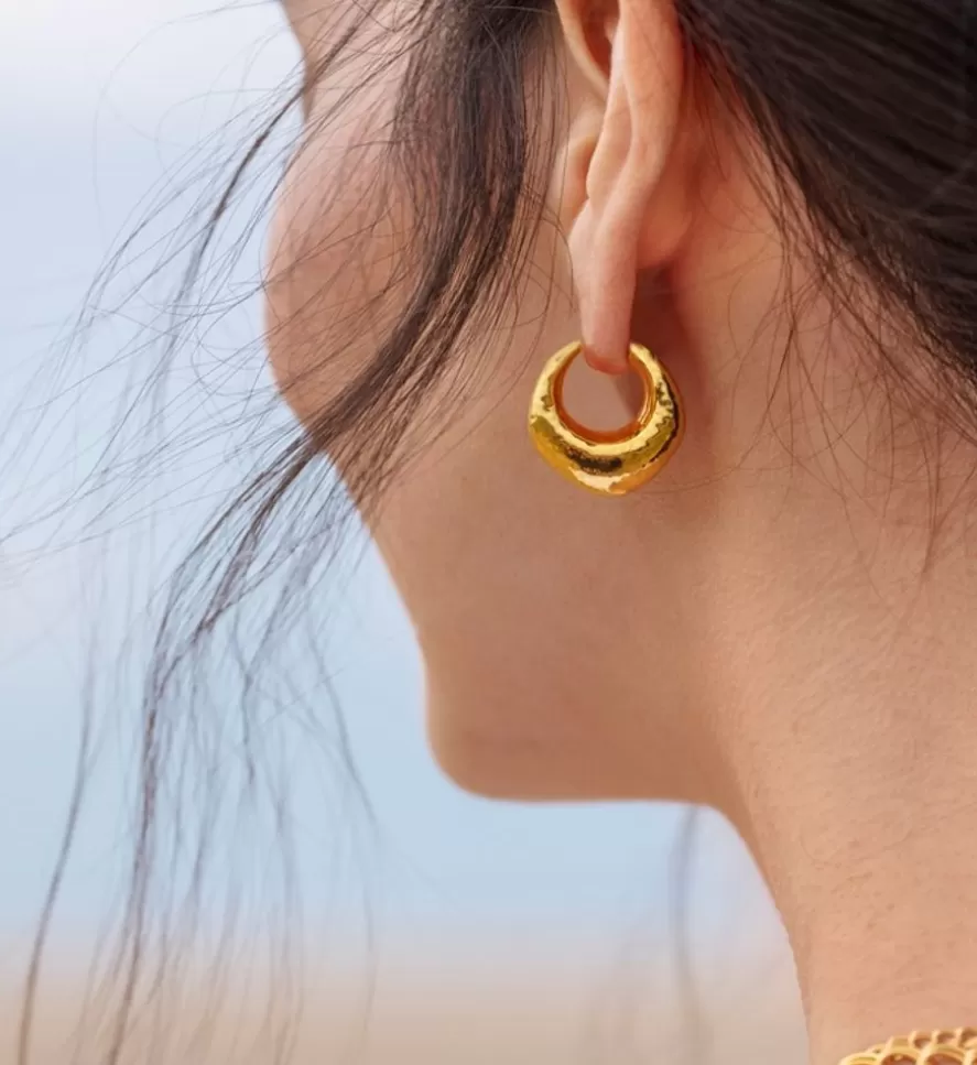 Monica Vinader Hoops | Deia Chunky Medium Hoop Earrings