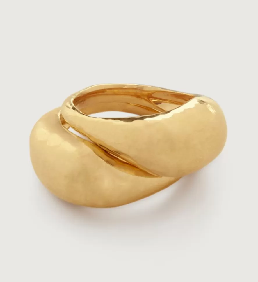 Monica Vinader Chunky Rings | Deia Domed Ring Stack