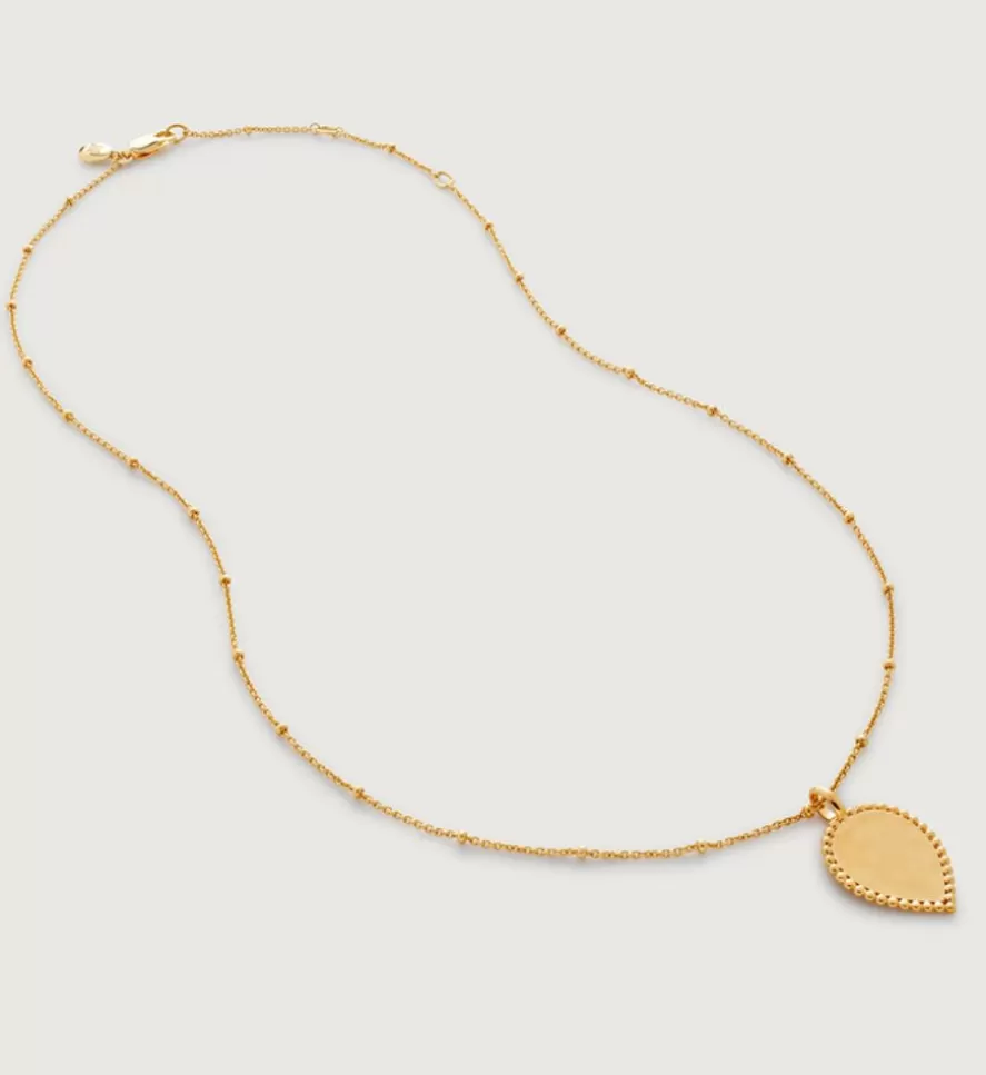 Monica Vinader Pendant Necklaces | Deia Lotus Fine Beaded Chain Necklace