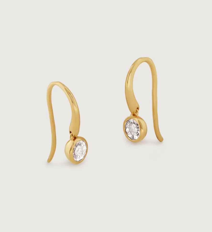 Monica Vinader Drop Earrings | Diamond Essential Wire Earrings