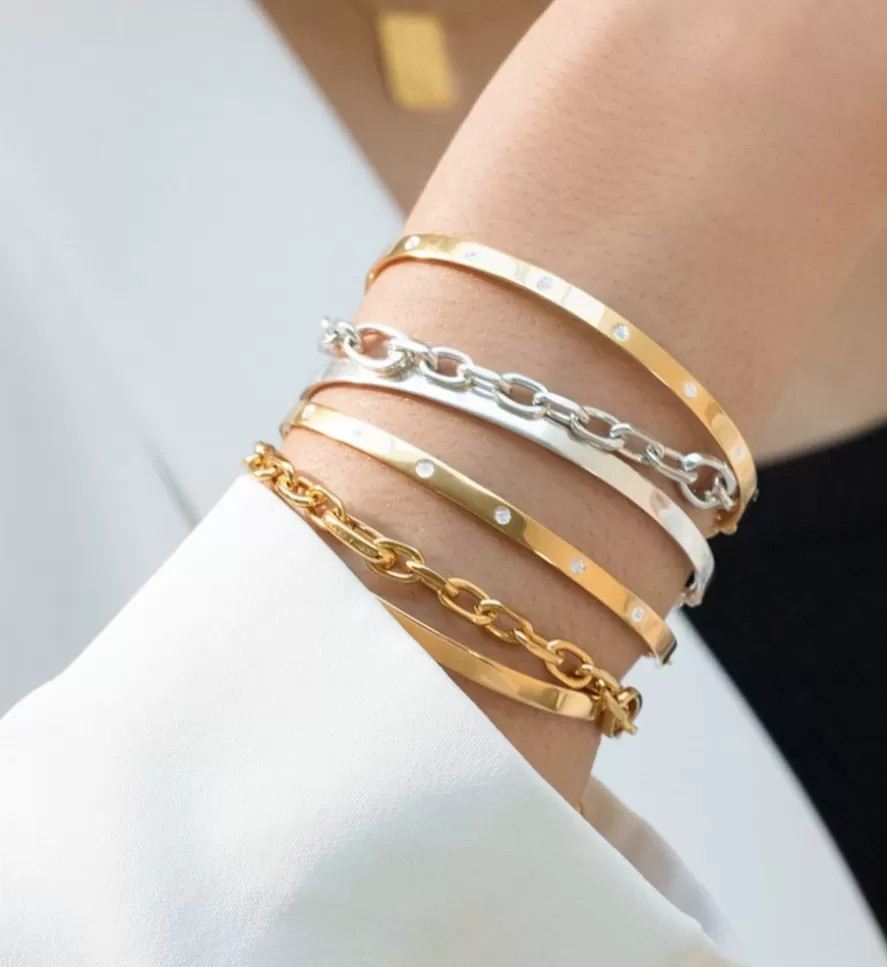 Monica Vinader Chain Bracelets | Fiji Gem Diamond Chain Bracelet