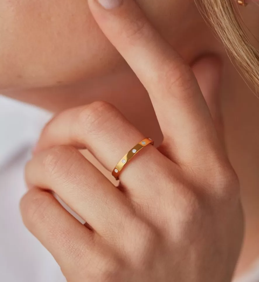 Monica Vinader Dainty Rings | Fiji Gem Diamond Ring