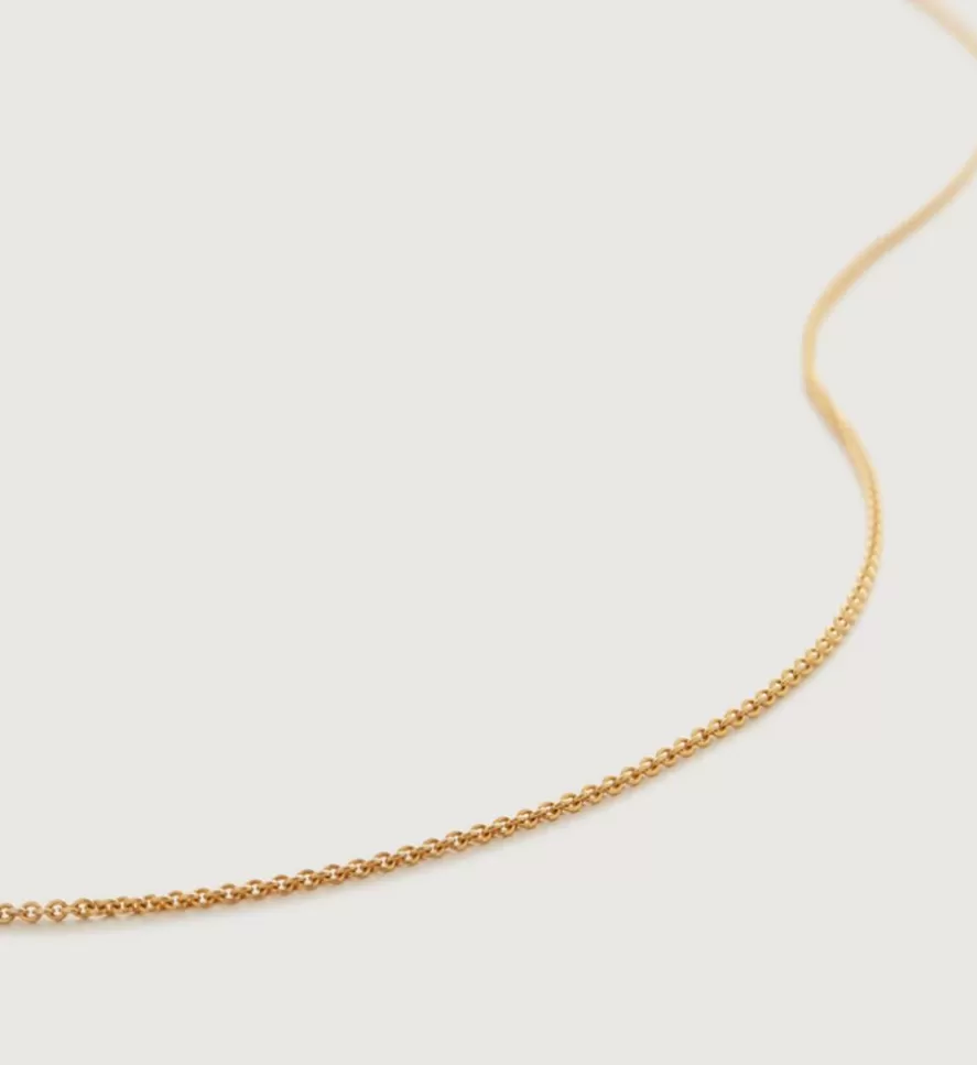 Monica Vinader Chain Necklaces | Fine Chain Necklace Adjustable 56Cm/22'