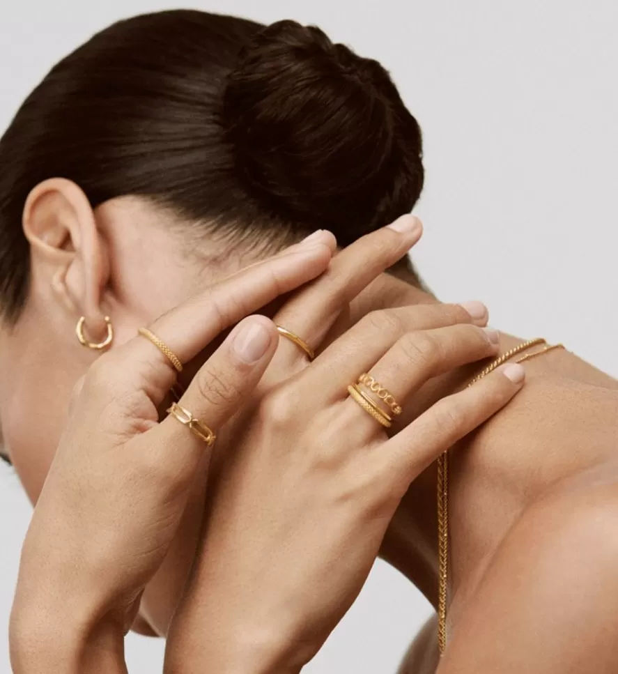 Monica Vinader Dainty Rings | Fine Stacking Ring Stack