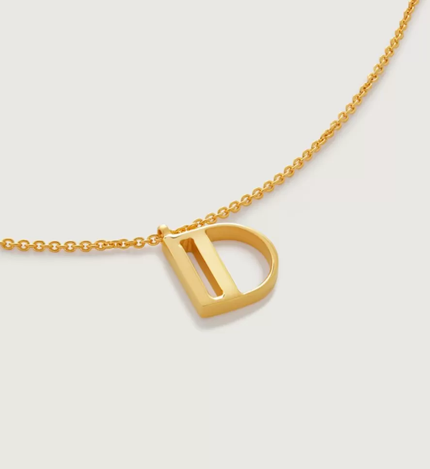 Monica Vinader Pendant Necklaces | Initial D Necklace Adjustable 41-46Cm/16-18'