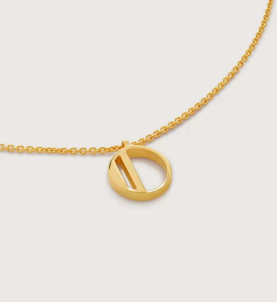 Monica Vinader Pendant Necklaces | Initial O Necklace Adjustable 41-46Cm/16-18'