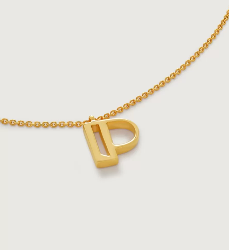 Monica Vinader Pendant Necklaces | Initial P Necklace Adjustable 41-46Cm/16-18'