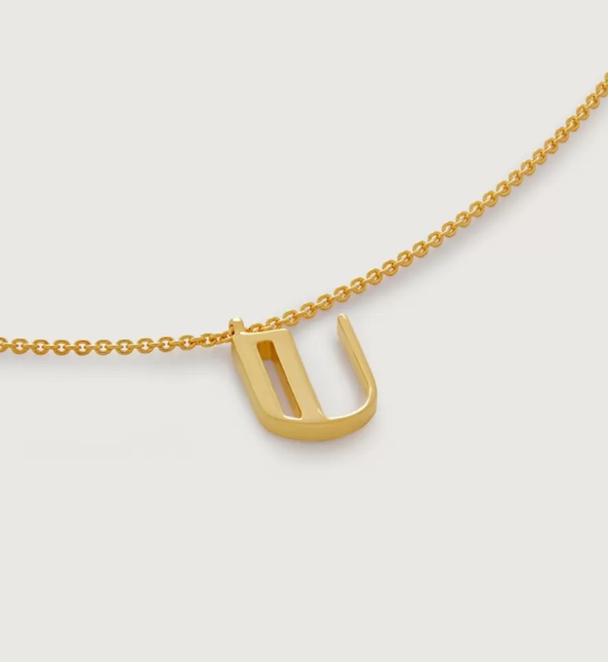 Monica Vinader Pendant Necklaces | Initial U Necklace Adjustable 41-46Cm/16-18'