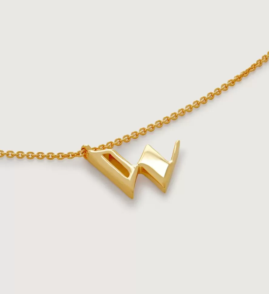 Monica Vinader Pendant Necklaces | Initial W Necklace Adjustable 41-46Cm/16-18'