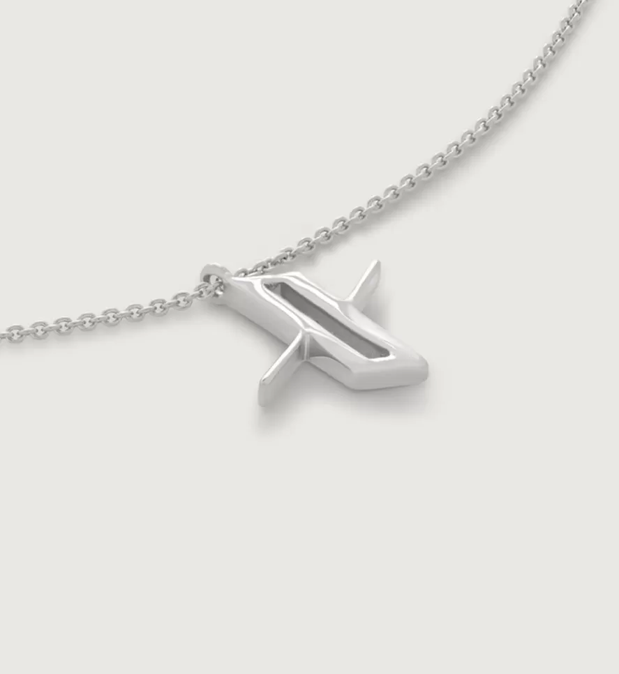 Monica Vinader Pendant Necklaces | Initial X Necklace Adjustable 41-46Cm/16-18'