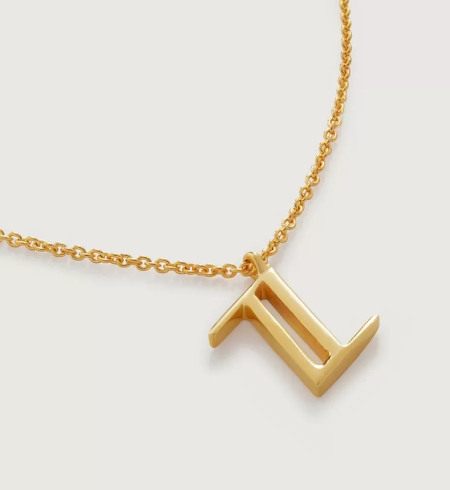 Monica Vinader Pendant Necklaces | Initial Z Necklace Adjustable 41-46Cm/16-18'