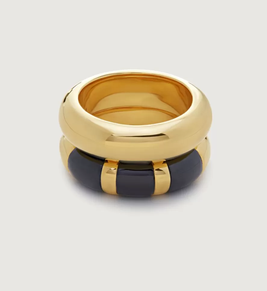 Monica Vinader Chunky Rings | Kate Young Black Onyx Stacking Rings