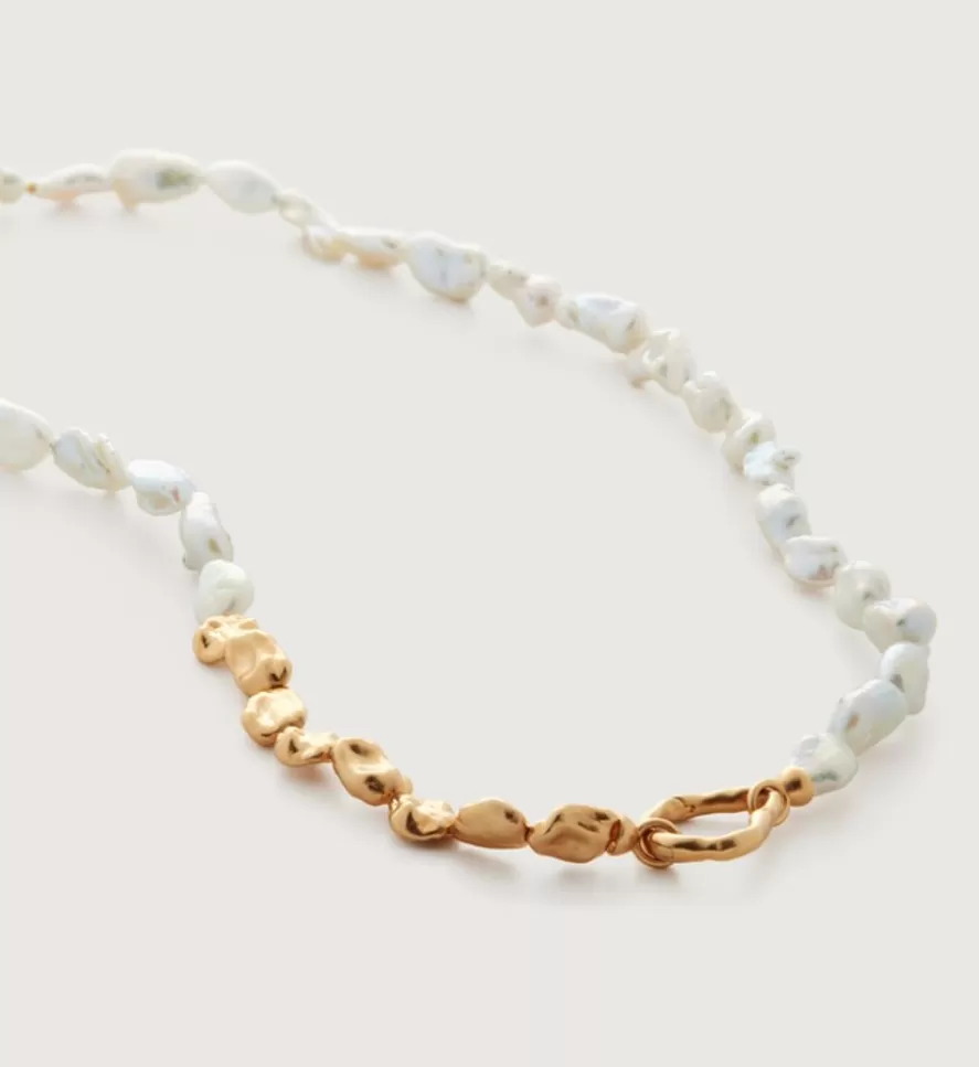 Monica Vinader Beaded Necklaces | Keshi Pearl Necklace 46Cm/18'