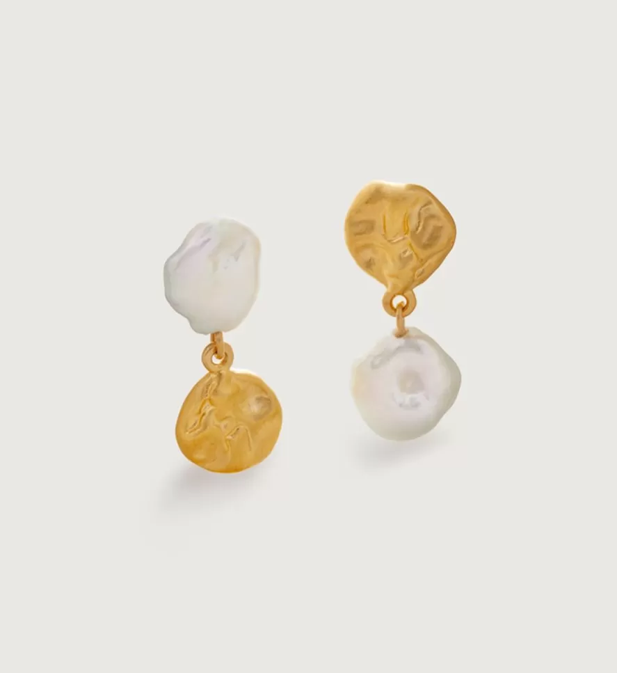 Monica Vinader Drop Earrings | Keshi Pearl Stud Drop Earrings