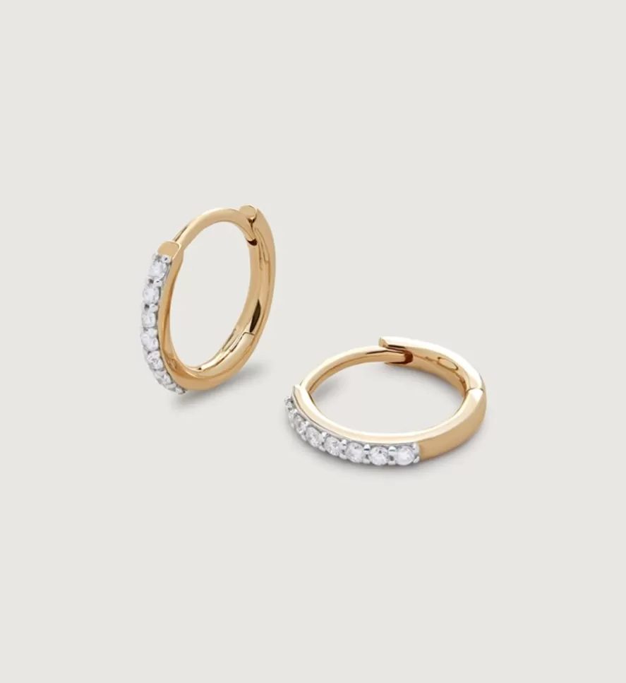 Monica Vinader Huggies | Lab Grown Diamond Huggie Earrings