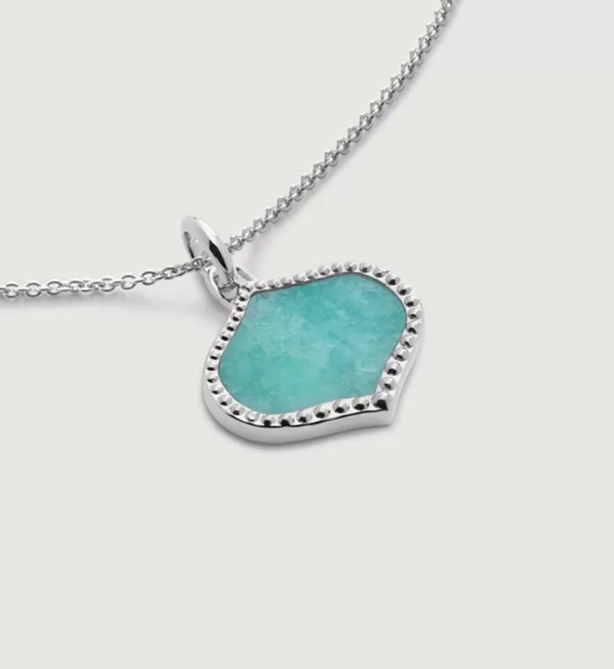 Monica Vinader Pendant Necklaces | Lotus Gemstone Pendant Charm Necklace