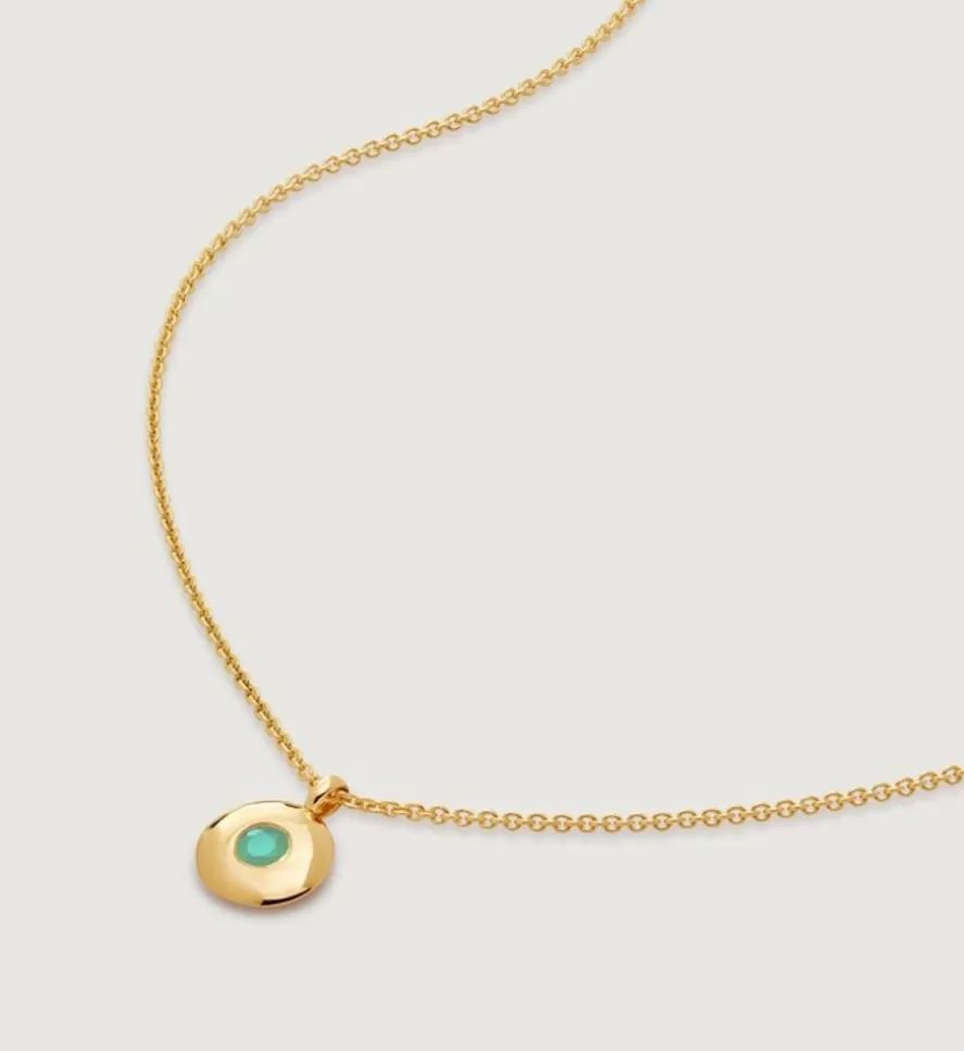 Monica Vinader Birthstone Necklaces | May Birthstone Necklace Adjustable 41-46Cm/16-18'