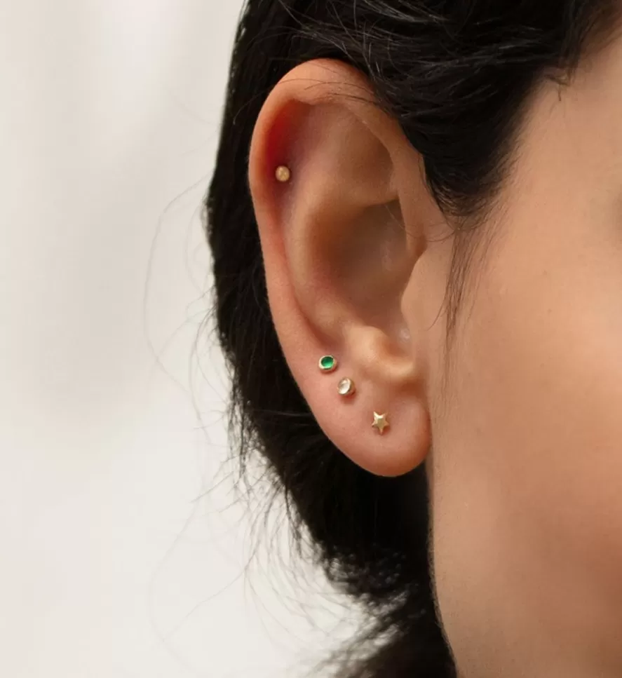 Monica Vinader Single Earrings | Mini Gem Single Labret Piercing Earring