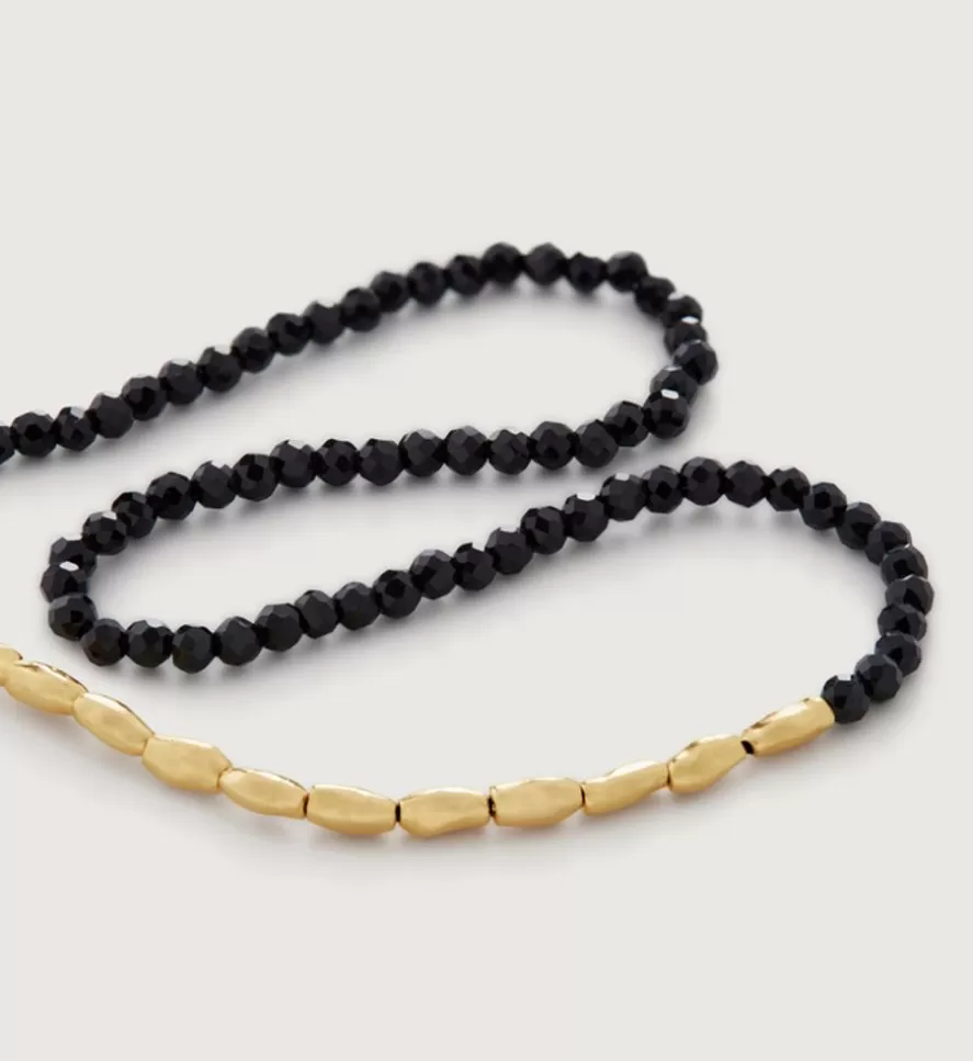 Monica Vinader Beaded Necklaces | Mini Nugget Gemstone Beaded Necklace Adjustable 41-46Cm/16-18'