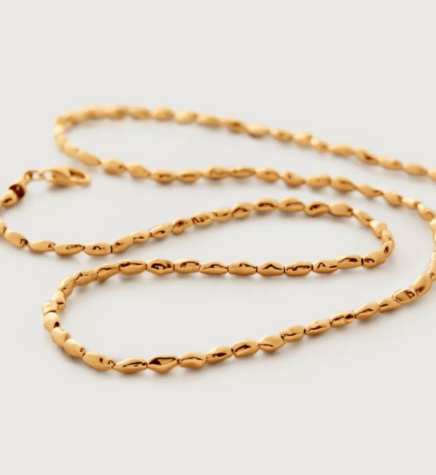 Monica Vinader Beaded Necklaces | Mini Nugget Necklace Adjustable 41-46Cm/16-18'