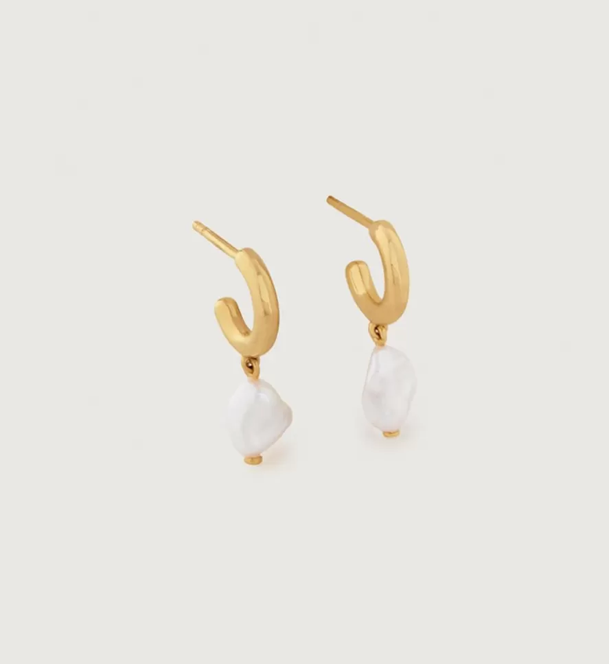 Monica Vinader Drop Earrings | Nura Keshi Pearl Huggie Earrings