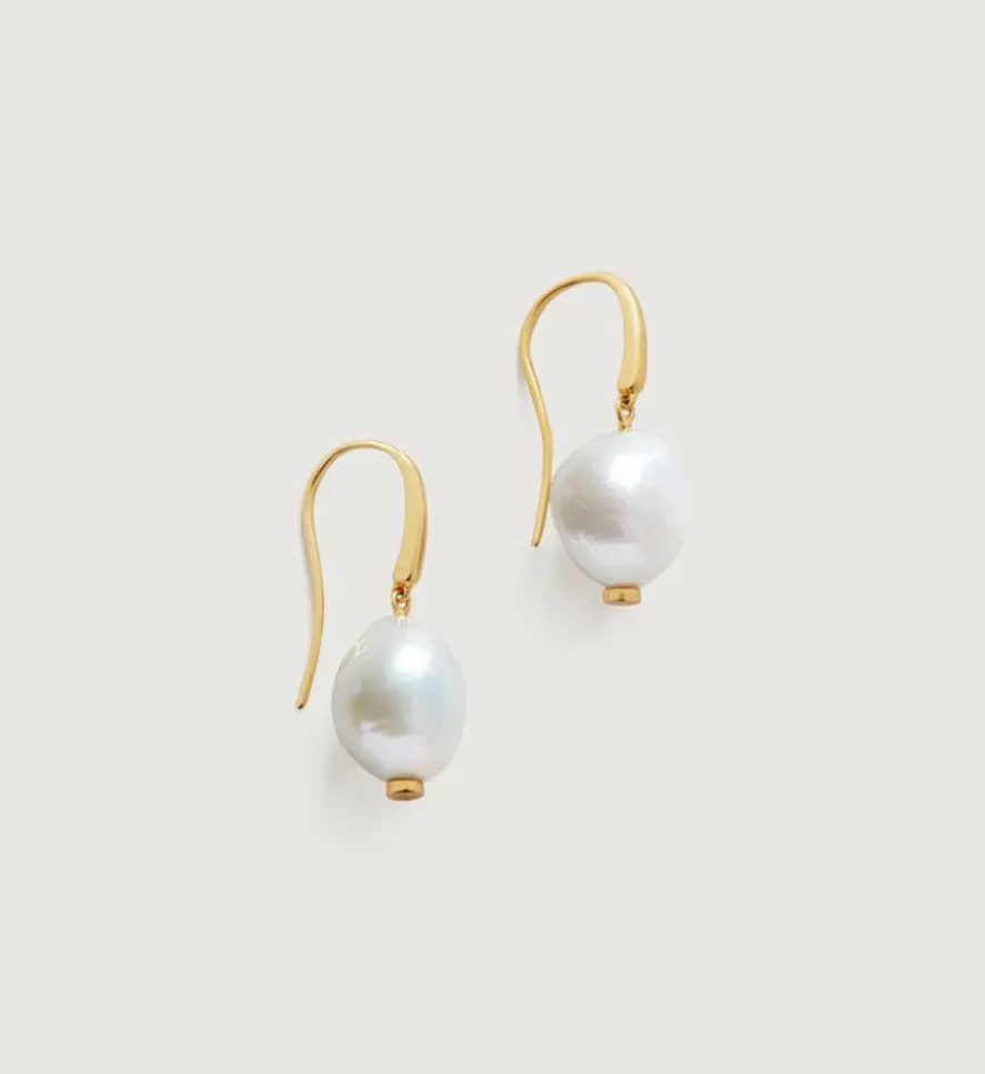 Monica Vinader Drop Earrings | Nura Pearl Wire Earrings