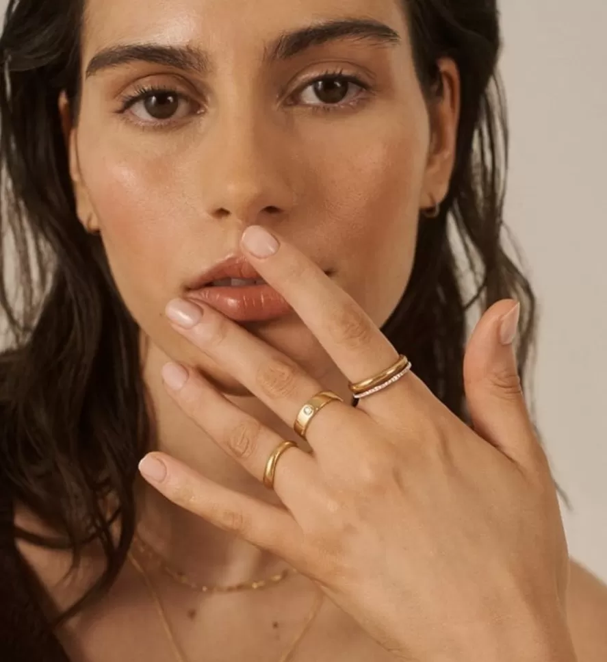 Monica Vinader Dainty Rings | Nura Reef Stacking Ring