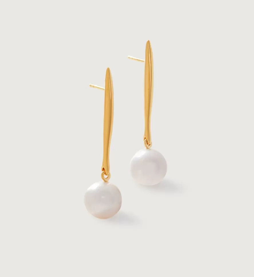 Monica Vinader Drop Earrings | Nura Round Pearl Drop Earrings