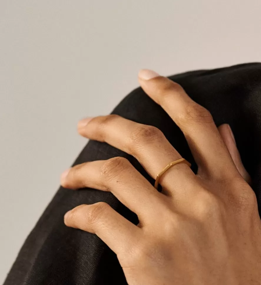 Monica Vinader Dainty Rings | Octagon Stacking Ring