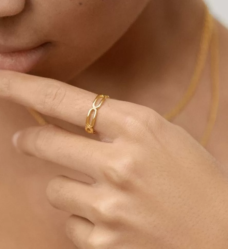 Monica Vinader Dainty Rings | Paperclip Stacking Ring