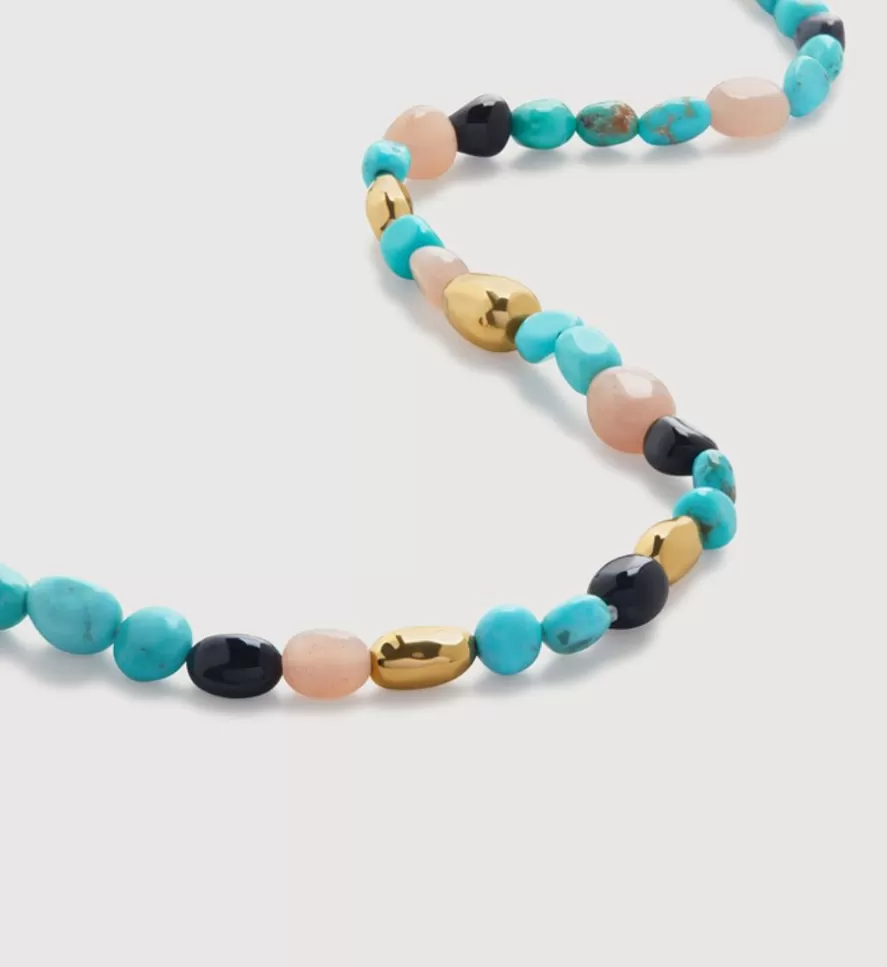 Monica Vinader Beaded Necklaces | Rio Multi Gemstone Beaded Necklace Adjustable 41-46Cm/16-18'