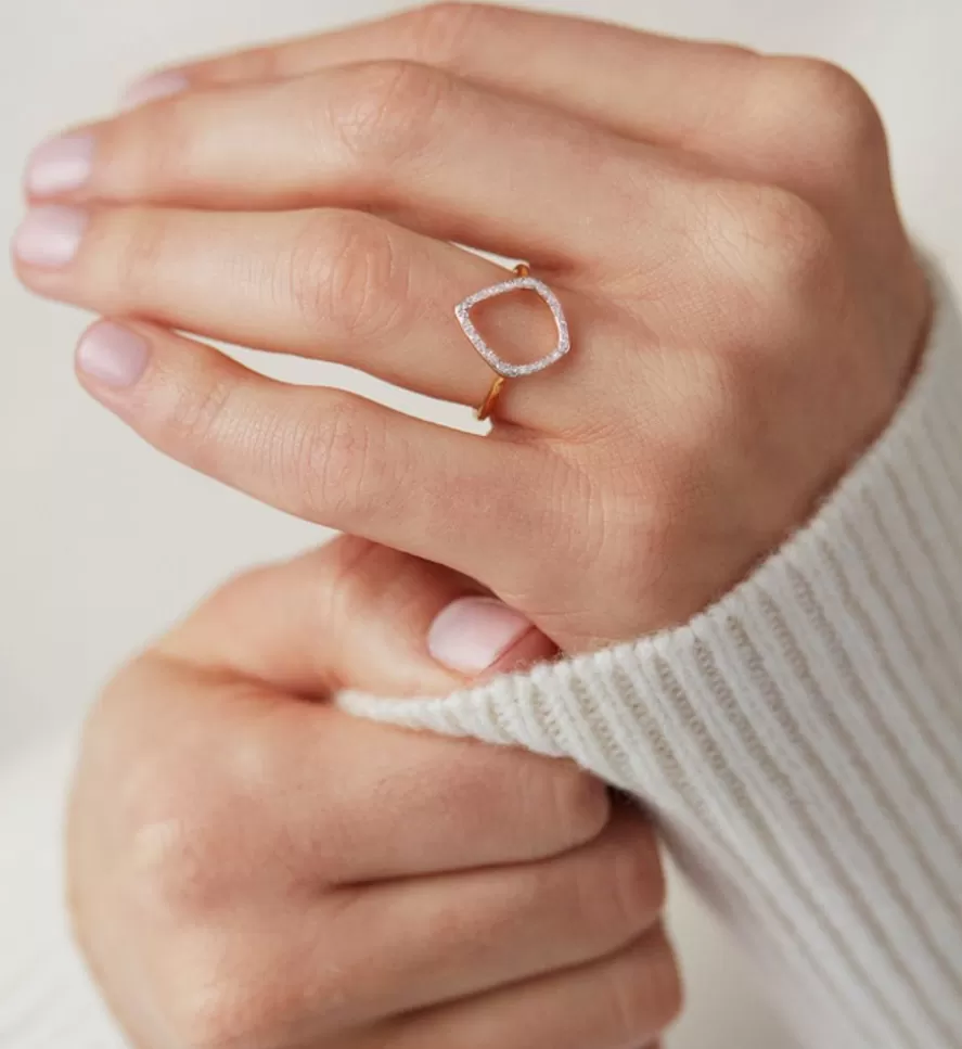 Monica Vinader Dainty Rings | Riva Diamond Hoop Ring