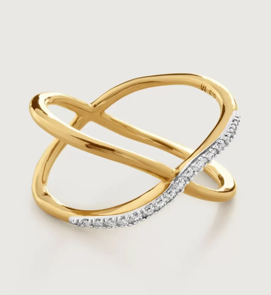 Monica Vinader Dainty Rings | Riva Diamond Kiss Ring