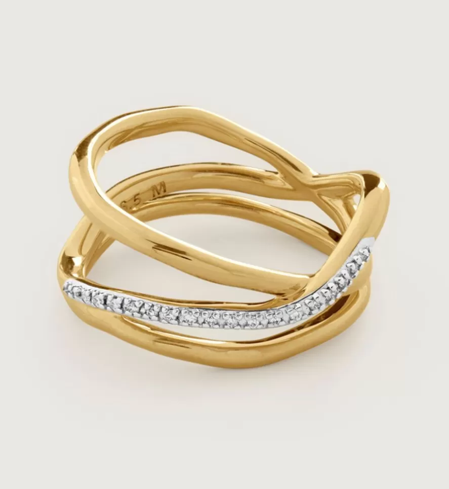 Monica Vinader Dainty Rings | Riva Diamond Pre-Stacked Ring