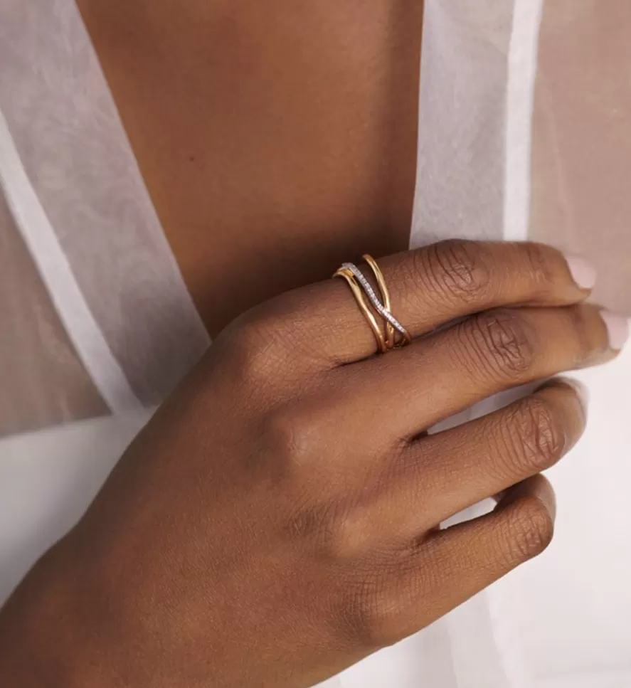 Monica Vinader Dainty Rings | Riva Diamond Pre-Stacked Ring