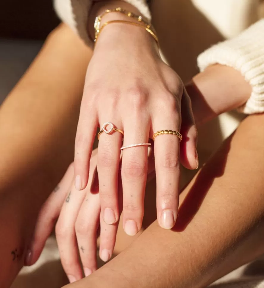 Monica Vinader Dainty Rings | Riva Mini Kite Stacking Ring