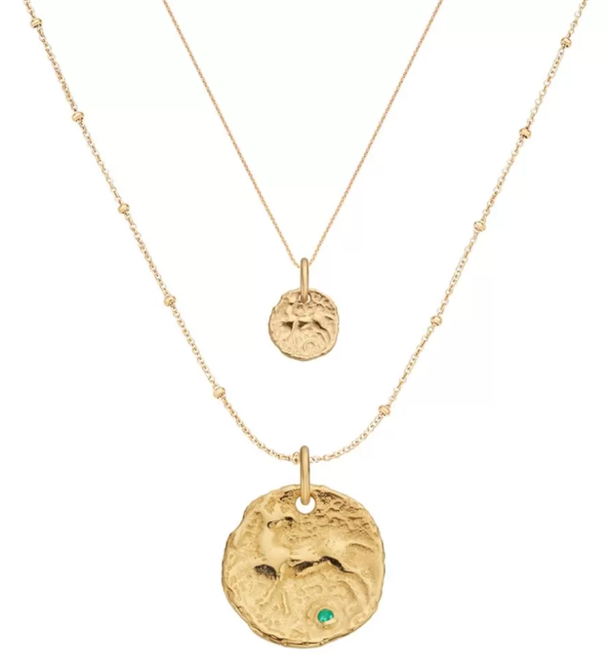 Monica Vinader Pendant Necklaces | Siren Small And Large Coin Necklace Set