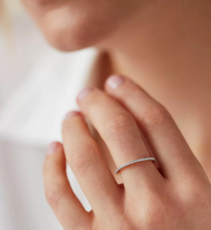 Monica Vinader Dainty Rings | Skinny Eternity Ring