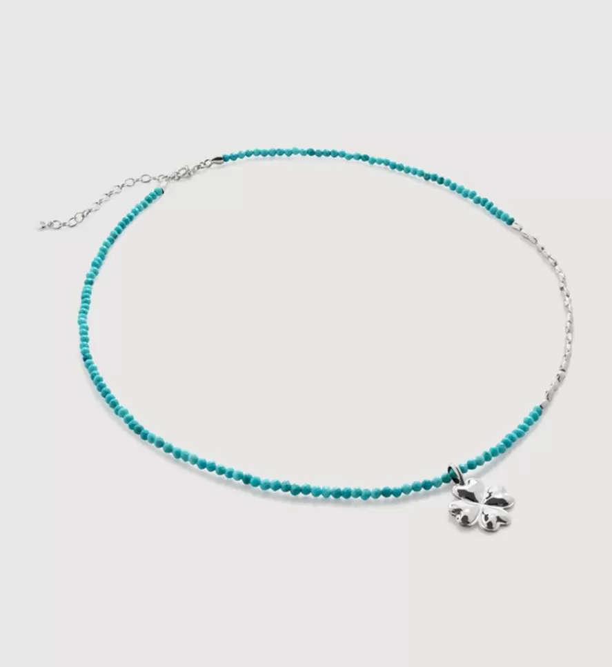 Monica Vinader Pendant Necklaces | Talisman Clover Beaded Necklace