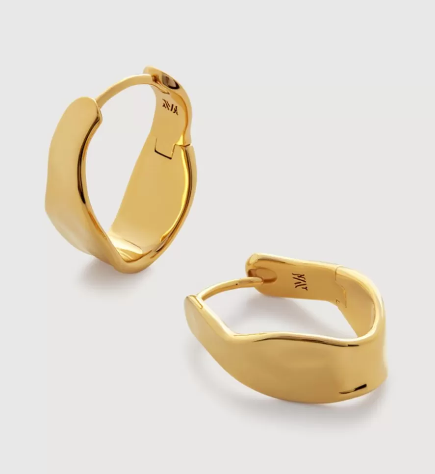 Monica Vinader Hoops | The Wave Medium Hoop Earrings