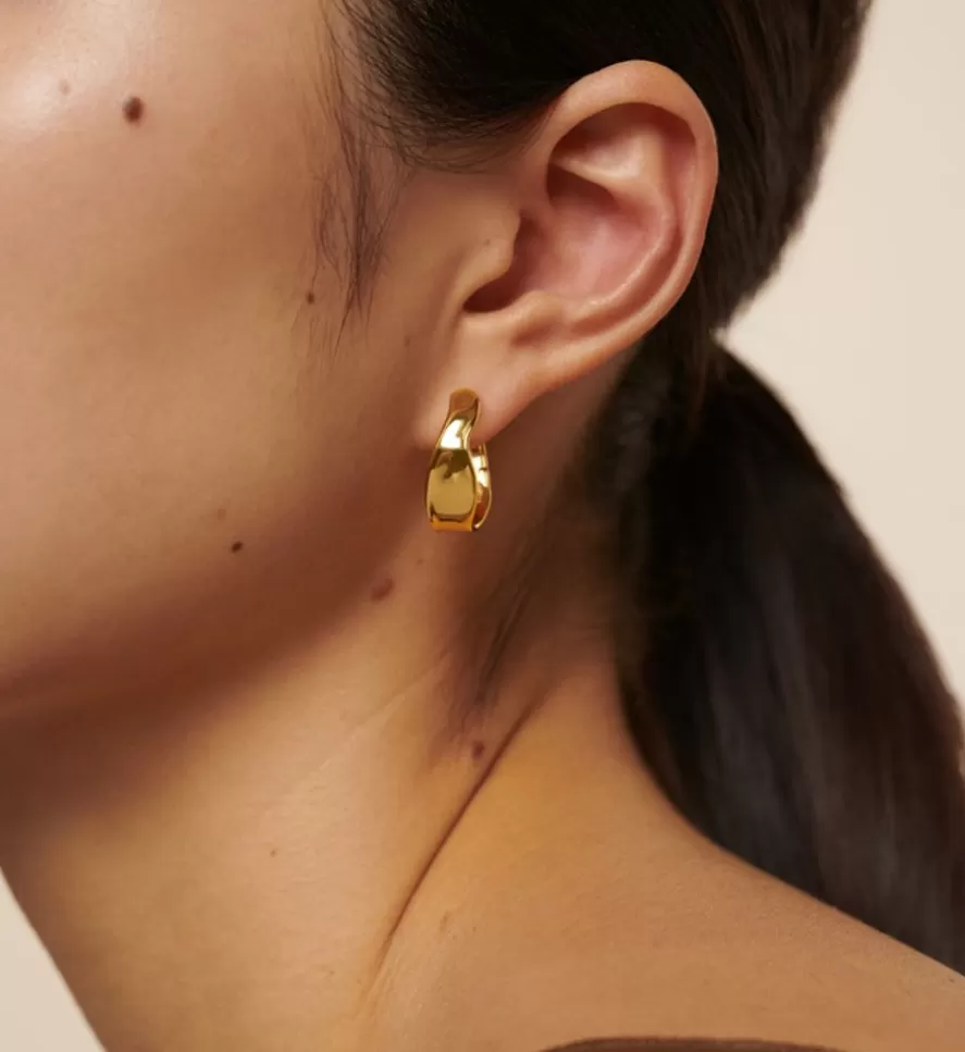 Monica Vinader Hoops | The Wave Medium Hoop Earrings