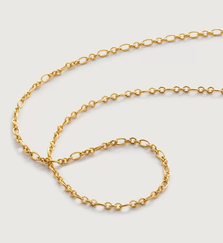 Monica Vinader Chain Necklaces | Woven Chain Adjustable Necklace 46-50Cm/18-20'