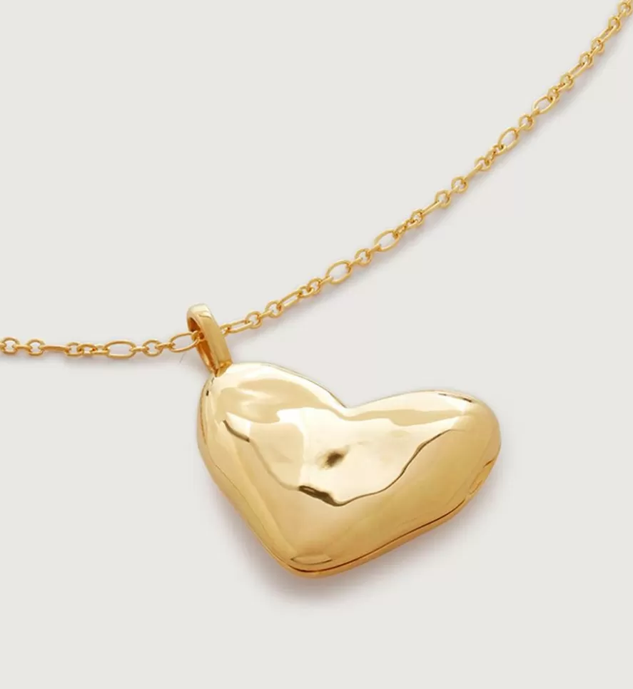 Monica Vinader Layered Necklaces | Woven Heart Locket Chain Necklace