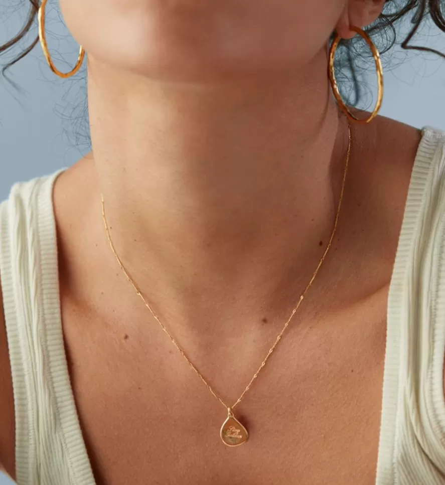 Monica Vinader Layered Necklaces | Ziggy Mini Petal Fine Twist Chain Necklace